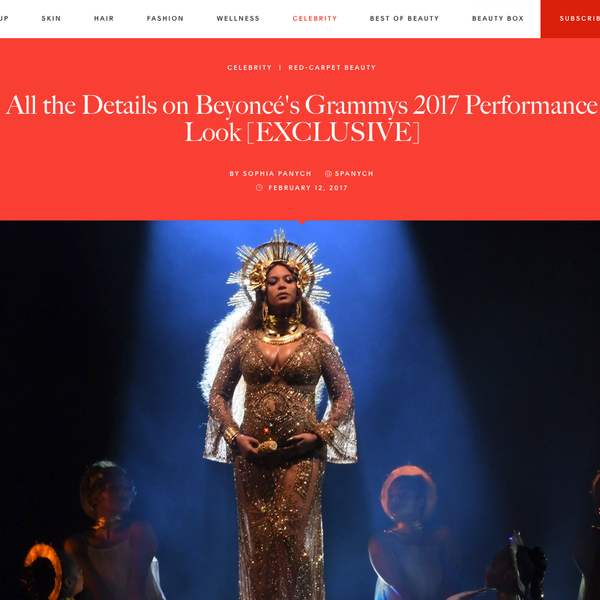Allure - All the Details on Beyoncé's Grammys 2017 Performance Look