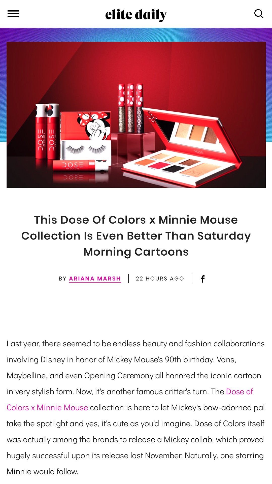 Elite Daily - Dose of Colors x Minnie Mouse