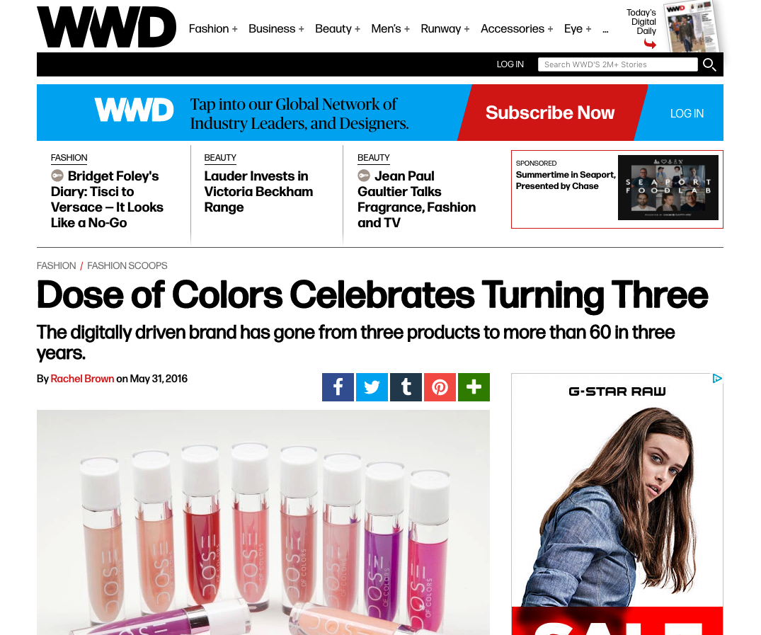 WWD - Dose of Colors Celebrates Turning Three