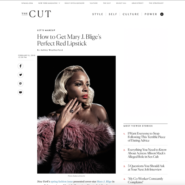 The Cut - How to Get Mary J. Blige’s Perfect Red Lipstick