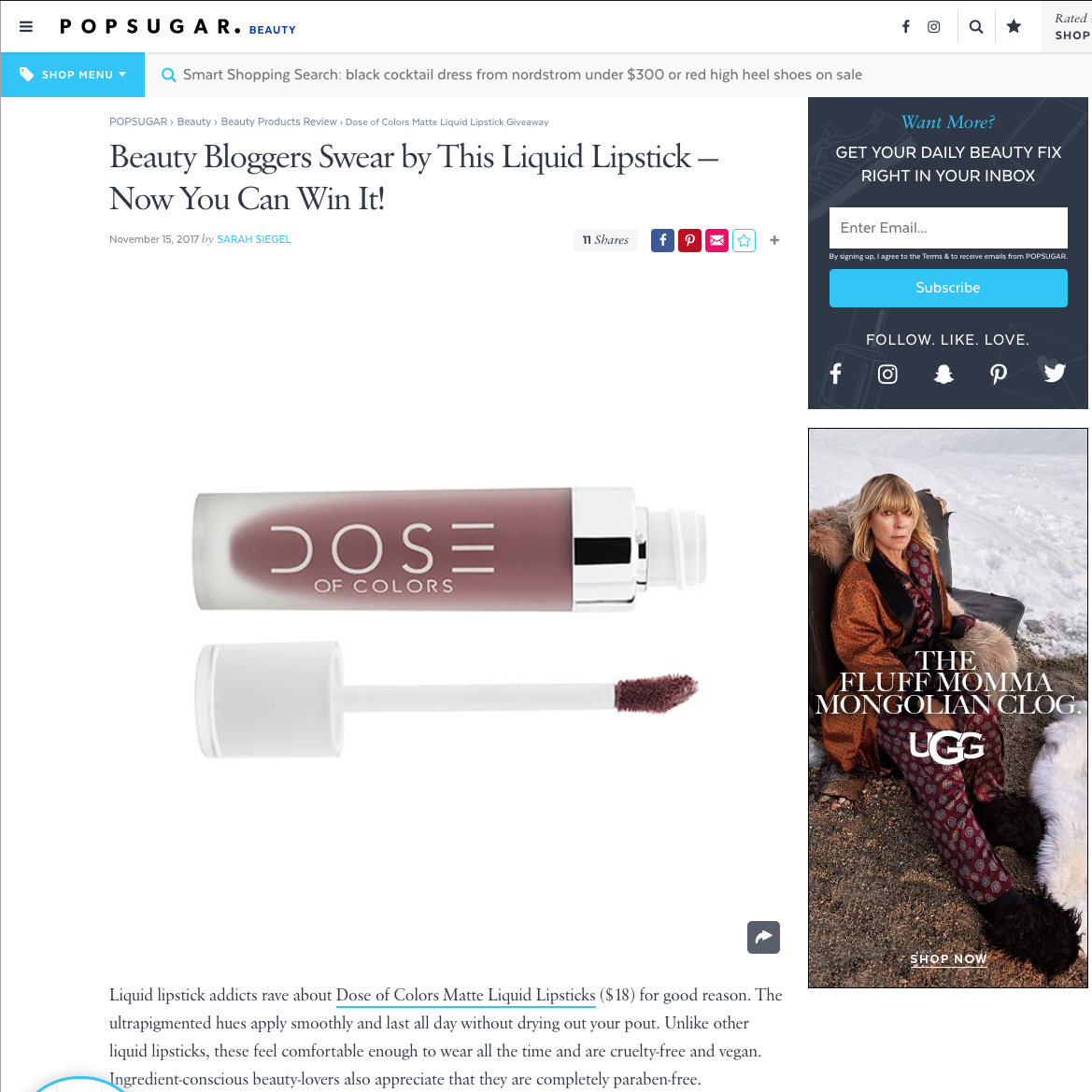 Popsugar - Beauty Bloggers Swear by This Liquid Matte Lipstick