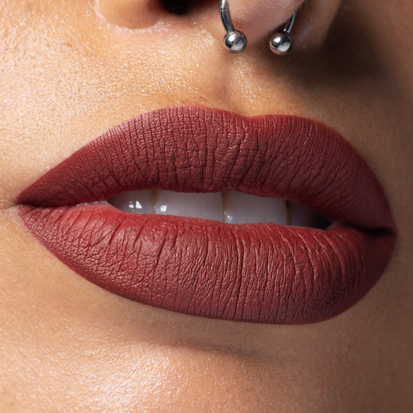Brick red lipstick deals